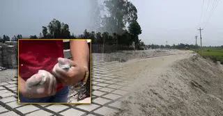 হাতের চাপেই ভেঙে যাচ্ছে সড়কের ব্লক, মেয়াদ শেষ হলেও কাজ চলছে